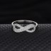 Silver Cubic Zirconia Infinity Band Ring 70100030