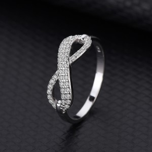 Silver Cubic Zirconia Infinity Band Ring 70100030