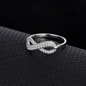 Silver Cubic Zirconia Infinity Band Ring 70100030