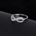Silver Cubic Zirconia Infinity Band Ring 70100030