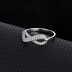 Silver Cubic Zirconia Infinity Band Ring 70100030