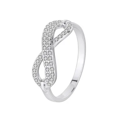 Silver Cubic Zirconia Infinity Band Ring 70100030