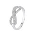 Silver Cubic Zirconia Infinity Band Ring 70100030