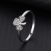 Silver Cubic Zirconia Clover Band Ring 70100031
