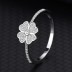 Silver Cubic Zirconia Clover Band Ring 70100032