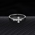 Silver Cubic Zirconia Cross Band Ring 70100034