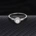 Silver Cubic Zirconia Pearl Band Ring 70100037