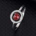 Silver Cubic Zirconia Ladybug Insect Ring 70100038