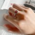 Silver Cubic Zirconia Ladybug Insect Ring 70100038