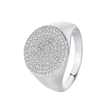 Silver Cubic Zirconia Band Ring 70100042