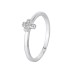 Silver Cubic Zirconia Cross Band Ring 70100044