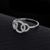 Silver Cubic Zirconia Chain Band Ring 70100047