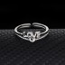 Silver Cubic Zirconia LOVE Band Ring 70100048