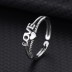 Silver Cubic Zirconia LOVE Band Ring 70100048