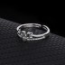 Silver Cubic Zirconia LOVE Band Ring 70100048