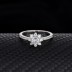 Silver Cubic Zirconia Flower Band Ring 70100049