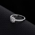 Silver Cubic Zirconia Flower Band Ring 70100049