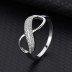 Silver Cubic Zirconia Infinity Band Ring 70100051