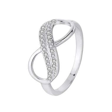 Silver Cubic Zirconia Infinity Band Ring 70100051