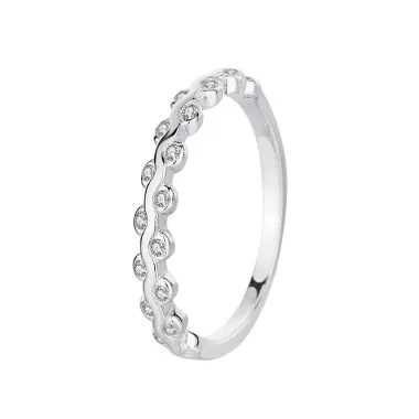 Silver Cubic Zirconia Band Ring 70100052