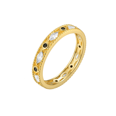 Silver Cubic Zirconia Band Ring 70100069