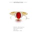 Silver Red Zirconia Open Band Ring 70100078