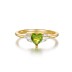 Silver Zirconia Heart Open Band Ring 70100081