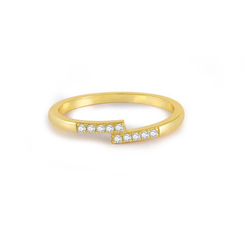 925 Sterling Silver Zirconia Band Ring 70100085