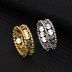 925 Sterling Silver Balls Sequins Punk Rings 70100086