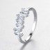 Sterling Silver Zirconia Cube Band Rings 70100088