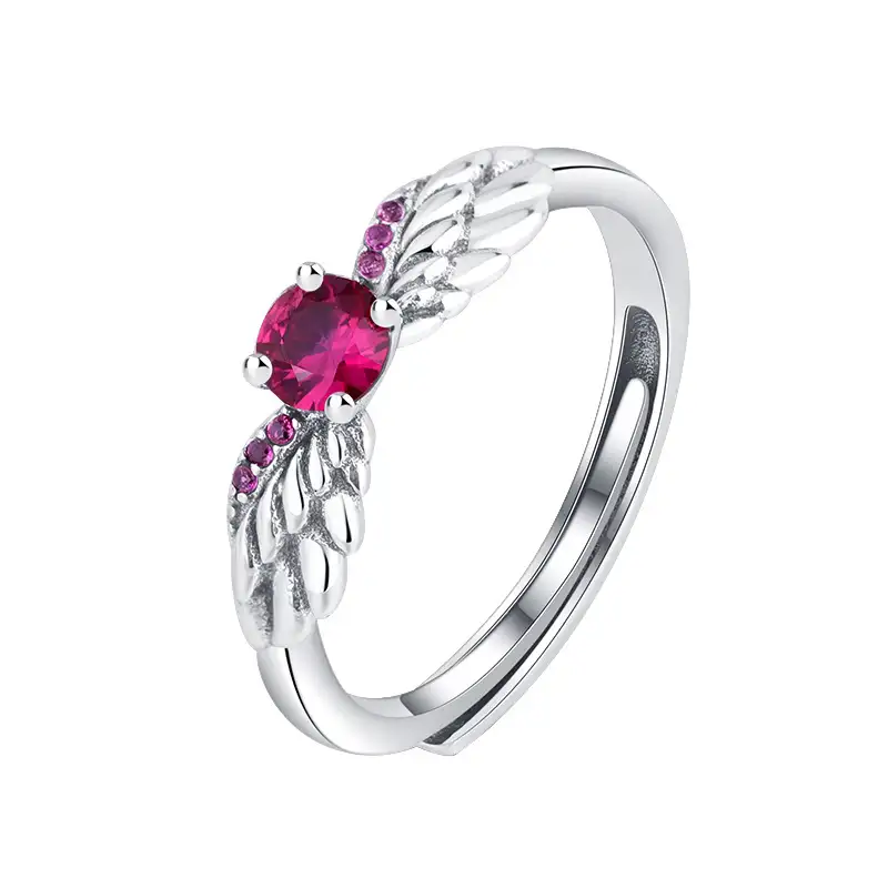 Shiny Zirconia Angel Wing Band Rings 70100096