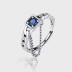 Sapphire Zirconia Chain Tassel Rings 70100097