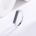 Simple Zirconia Line Band Rings 70100098