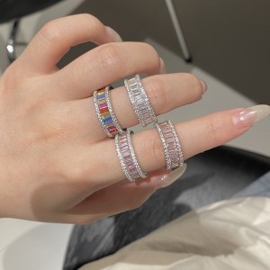 925 Sterling Silver Zirconia Band Stackable Ring 70100102