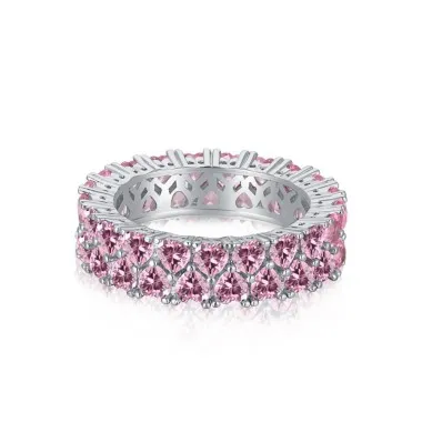 Full Love Hearts Zirconia Band Ring 70100108