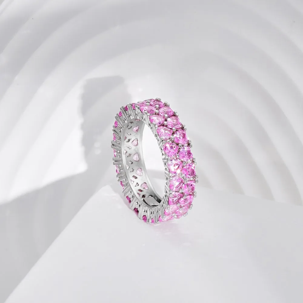 Full Love Hearts Zirconia Band Ring 70100108 - image2