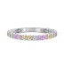 Shiny Rainbow Bubble Zirconia Band Ring 70100110