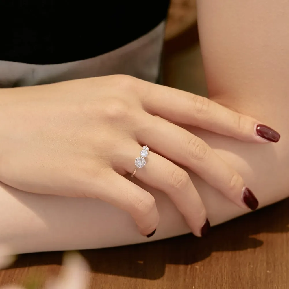 Stylish Zirconia Cluster Band Ring 70100112 - image2