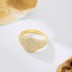 Punk Round Zirconia Band Ring 70100115