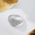 Punk Round Zirconia Band Ring 70100115