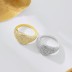 Punk Round Zirconia Band Ring 70100115