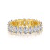 Full Oval Cut Zirconia Band Ring 70100118