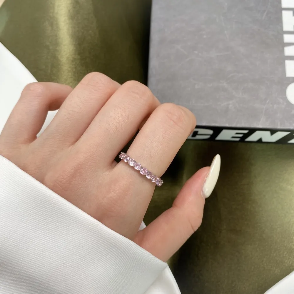 Sparkle Round Zirconia Band Ring 70100120 - image1