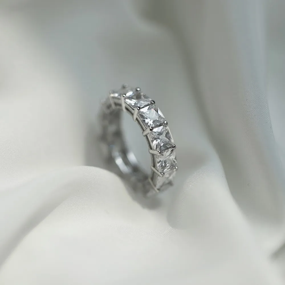 Shiny Sapphire Zirconia Eternity Band Ring 70100122 - image2