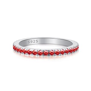 Multicolor Zirconia Stackable Band Ring 70100125