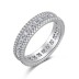 Shiny Square Zirconia Wide Band Ring 70100126