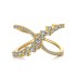 Personality X Letter Zirconia Band Ring 70100127