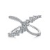 Personality X Letter Zirconia Band Ring 70100127