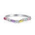 Rainbow Zirconia Stackable Band Ring 70100134