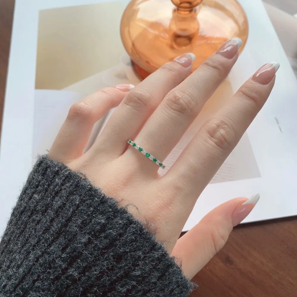 Minimalist Zirconia Stackable Band Ring 70100140 - image1